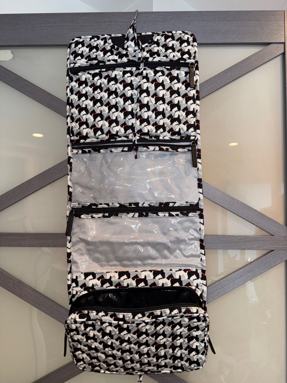 Vera Bradley Hanging Travel Organizer Scottie Dog EUC